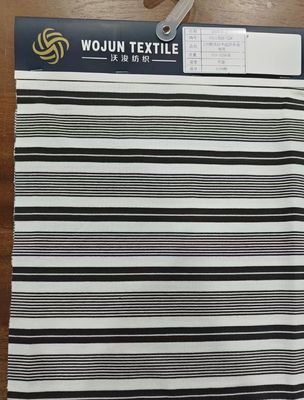 Un buen precio. Tejido de algodón a rayas de alta calidad y ecológico para camiseta en línea