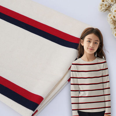 Un buen precio. Tejido de punto rayado y suave para trajes de deporte en línea