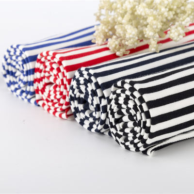 Un buen precio. Tejido de punto a rayas para camiseta resistente y transpirable en línea