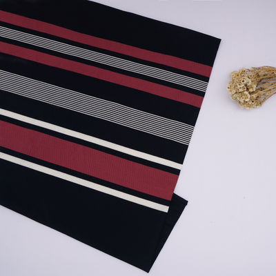 Un buen precio. Tejido de punto a rayas higroscópico cómodo y saludable para la piel para camiseta en línea