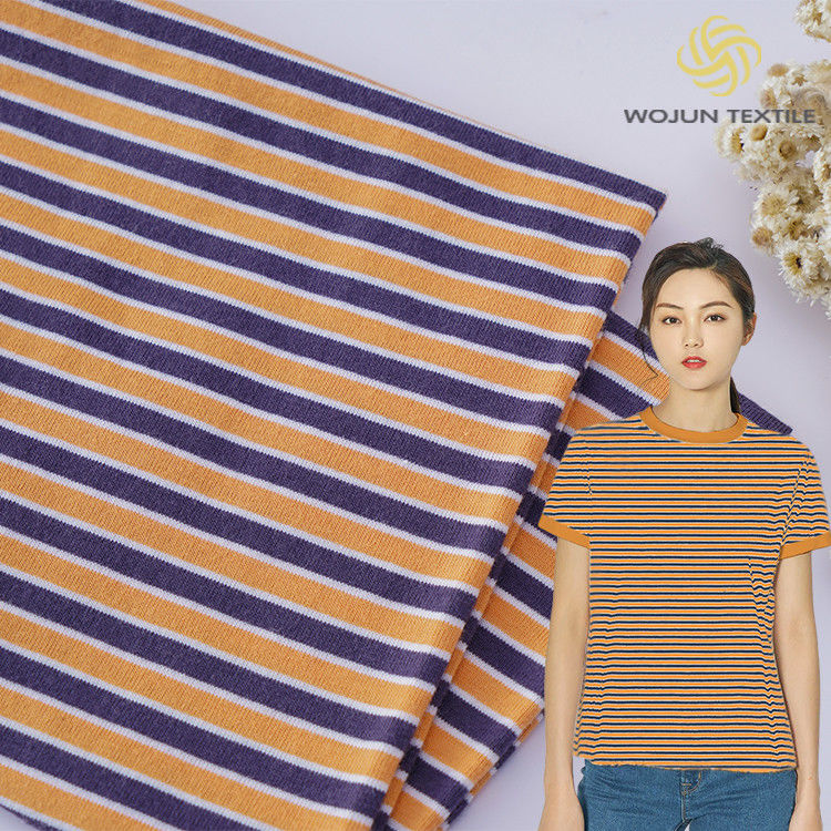 Tejido de material rayado de alta calidad y suave para camiseta