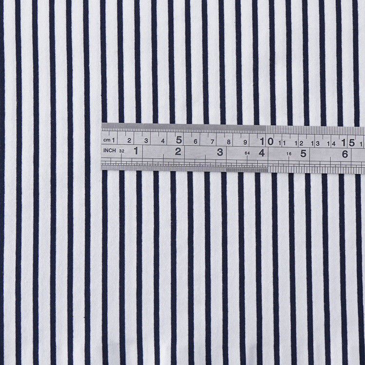 Tejido de punto de algodón puro que absorbe el sudor y rayas para camiseta respirable y saludable