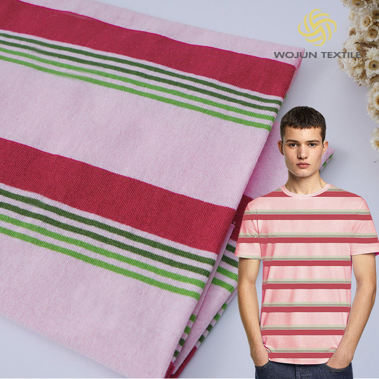 Tejido de material rayado de algodón, simple o de lino, para camisetas de polo