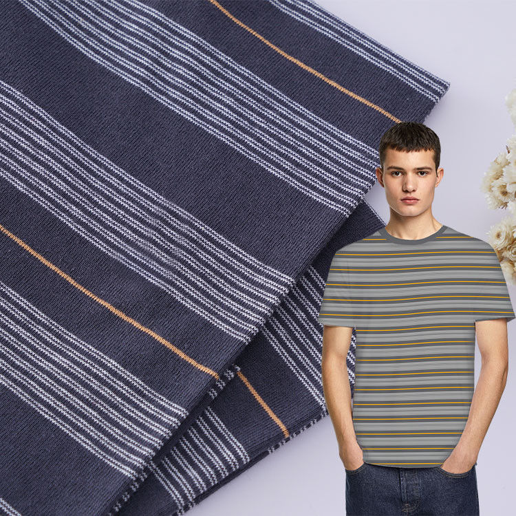 Tejido para camiseta de algodón puro y lino transpirable y absorvente del sudor