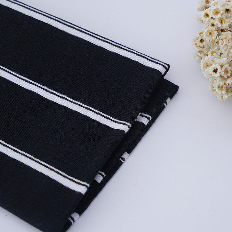 Cabaña pura de hilados duraderos y tejido de material rayado absorbente para ropa deportiva