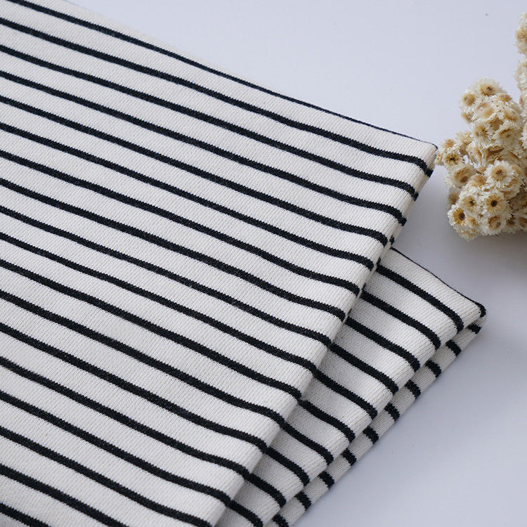 Elegante y cómodo y generoso y casual Tejido de algodón rayado para sudadera con capucha