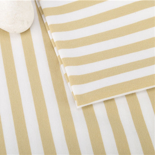 Resistente al desgaste fácil de secar material rayado tela de punto estilo para camiseta