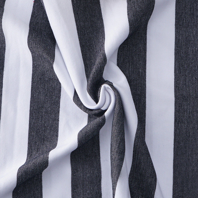 Tejido de punto de algodón confeccionado con rayas para camisa de polo