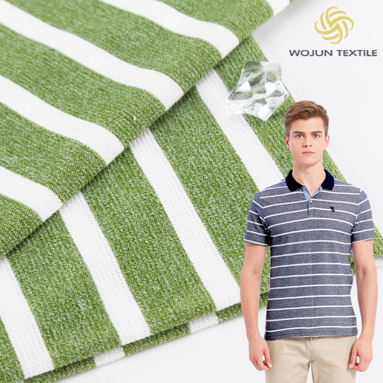 Tejido de punto rayado respirable y cómodo y de alta calidad para camisa de polo