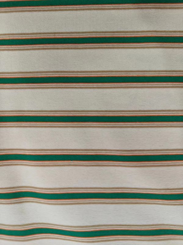Tejido de material de algodón rayado y suave para camiseta