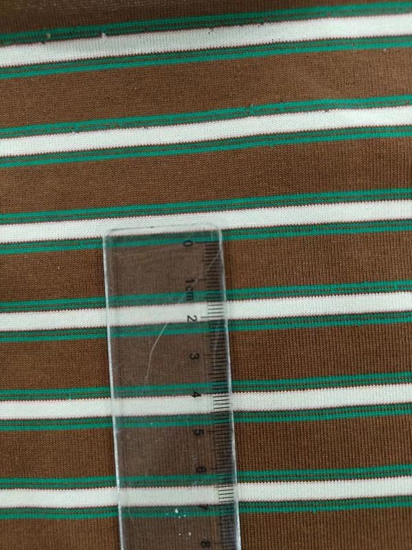 Tejido de material de algodón rayado y suave para camiseta