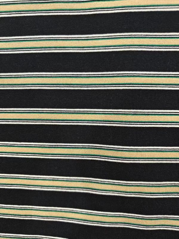Tejido de material de algodón rayado y suave para camiseta