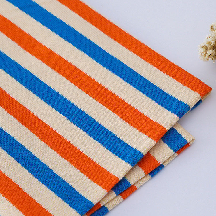 Tejido de algodón de rayas suave y cómodo, saludable y amigable para la piel para sudadera con capucha