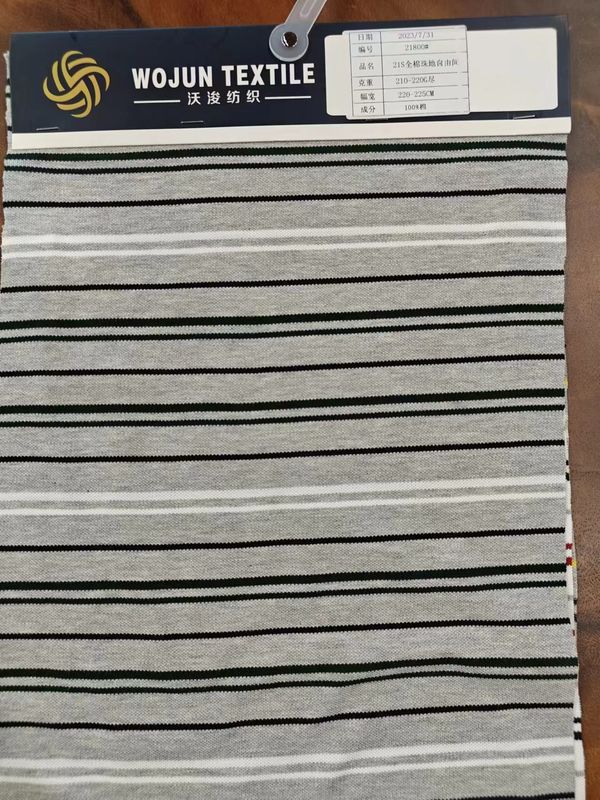 Tejido de punto a rayas para camisa de polo