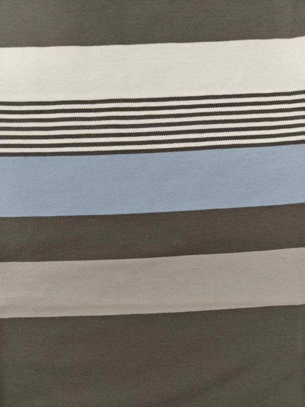 Fácil de cuidar para una camiseta de polo de tela de punto rayada saludable y transpirable y absorbente de sudor