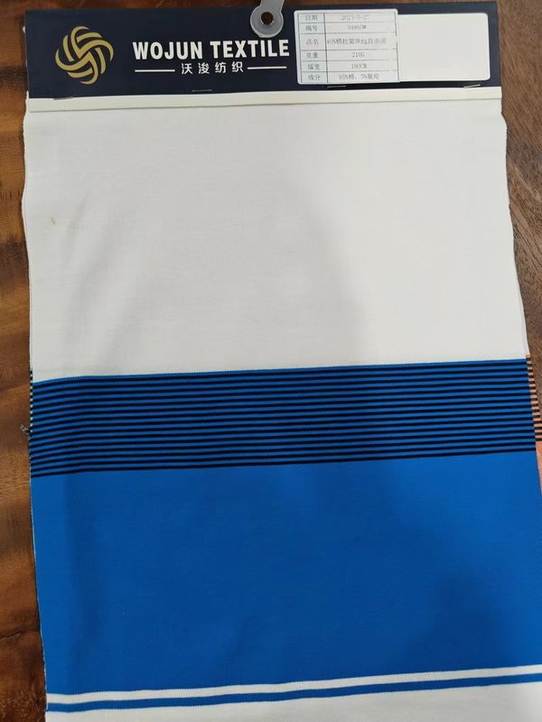 Tejido de punto a rayas para camisa de polo, saludable y absorbente de sudor