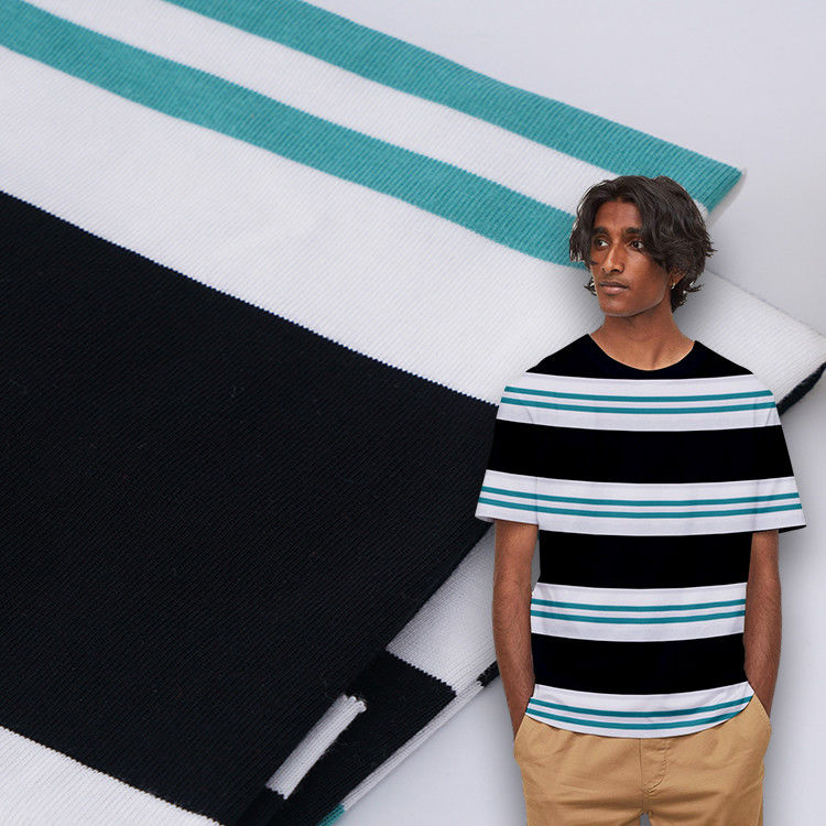 Tejido de punto a rayas para camiseta