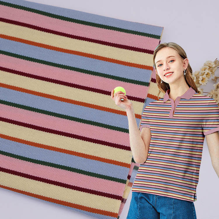 Tejido de punto suave y de rayas suaves y absorbente de humedad para uso informal