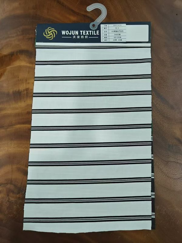 Tejido de material rayado cómodo y ligero, suave y resistente al desgaste para uso informal