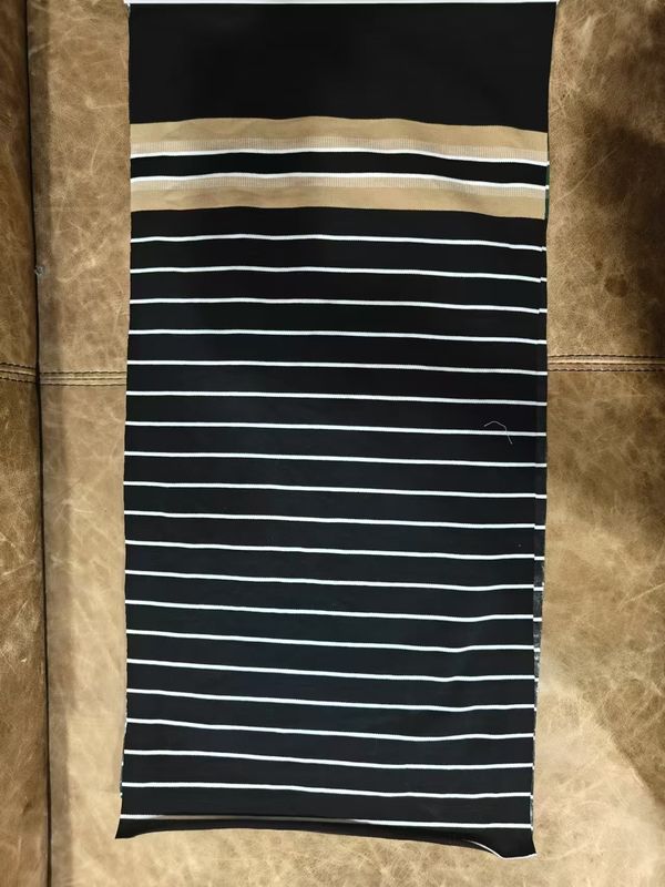 Tejido de material rayado resistente al desgaste y duradero y cómodo para camisa de polo