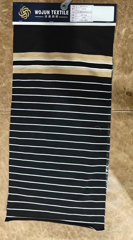 Tejido de material rayado resistente al desgaste y duradero y cómodo para camisa de polo