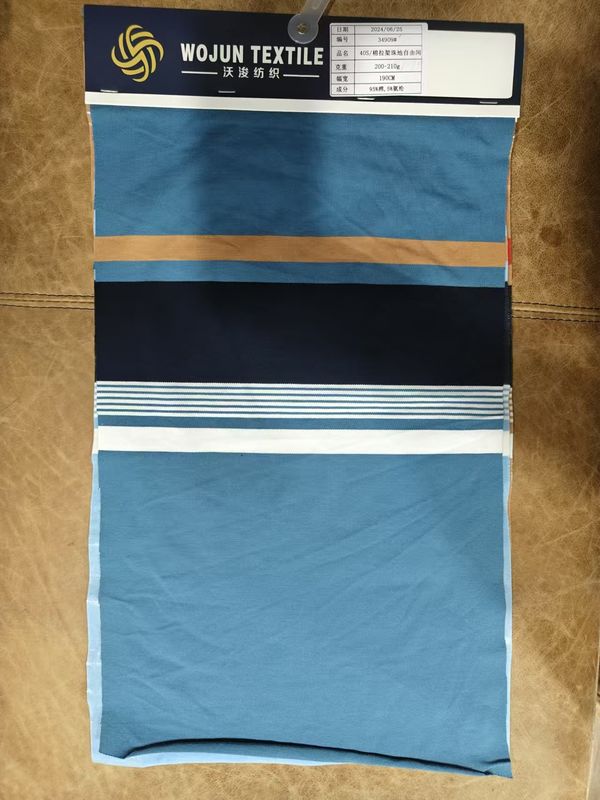Resistente al desgaste y duradero y cómodo Tejido de material rayado elegante para camiseta de polo