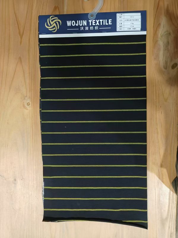 Tejido resistente al desgaste y a las arrugas de material rayado para camisa de polo