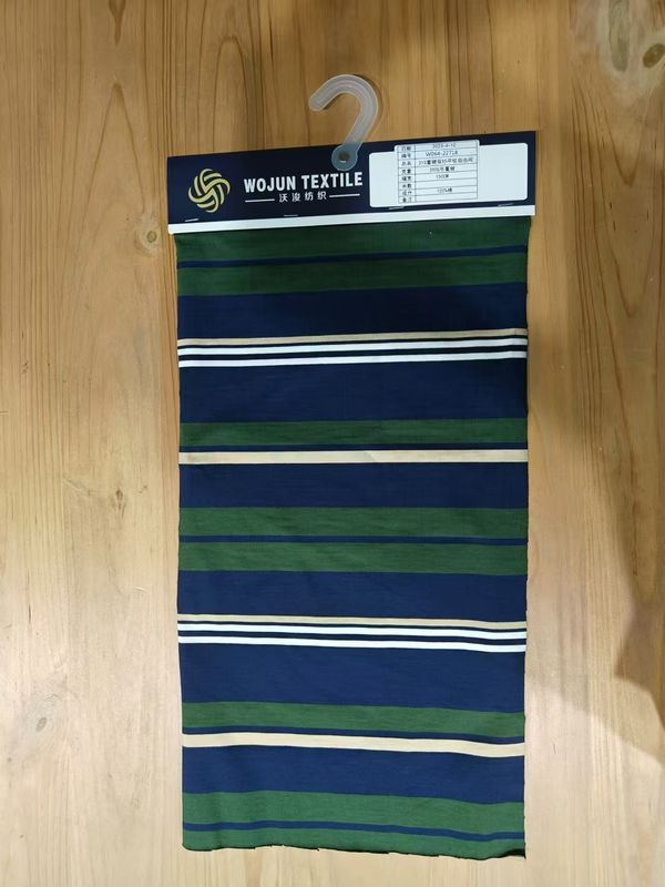 Tejido de punto a rayas para camisa de polo que absorbe el sudor