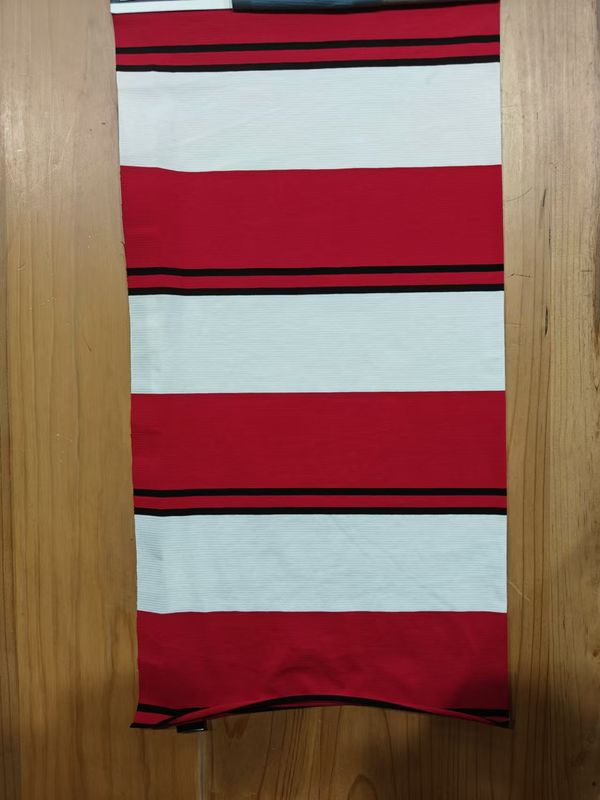 No es fácil de deformar y respirable y elástica de tejido de punto a rayas para camiseta