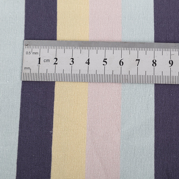 Tejido de punto a rayas de calidad duradera y confiable, natural y amigable con la piel, para uso informal
