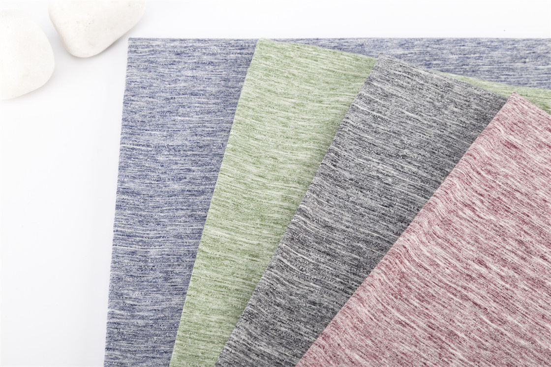 Tejido de material rayado para camiseta, limpio y saludable para la piel y el medio ambiente