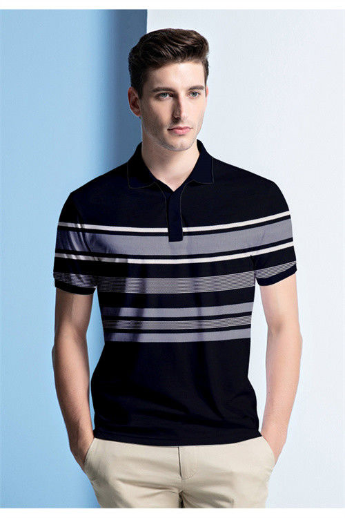 Tejido de punto a rayas higroscópico cómodo y saludable para la piel para camiseta
