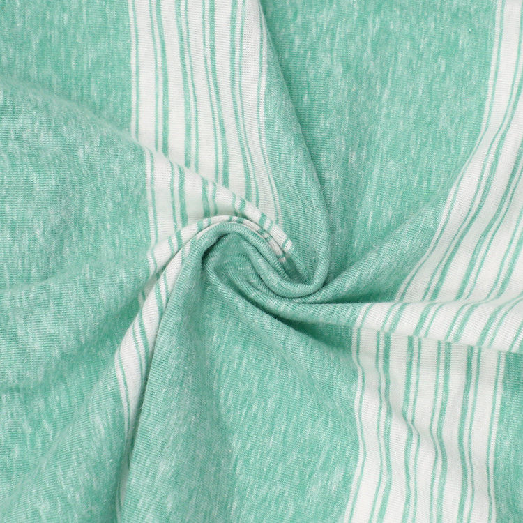 Delicado y cómodo Tejido de punto de rayas hermoso y simple para camiseta