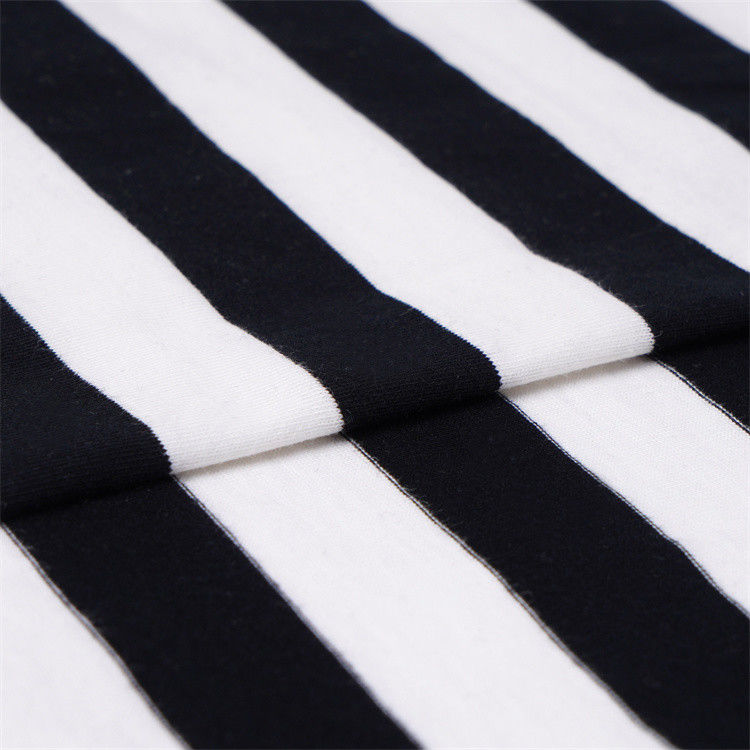 Tejido de punto con rayas suaves y suaves para camiseta
