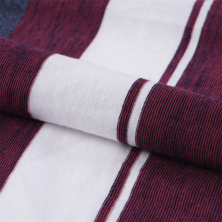 Tejido de punto a rayas de moda y clásico para camiseta
