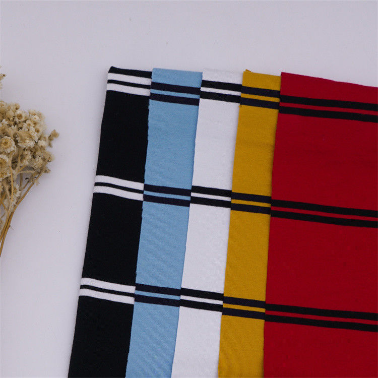 Tejido de punto a rayas para camisa de polo