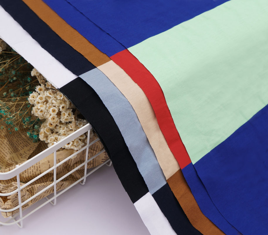 Tejido de punto a rayas para camisetas de doble color, natural y respetuoso con el medio ambiente