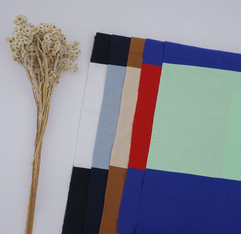 Tejido de punto a rayas para camisetas de doble color, natural y respetuoso con el medio ambiente