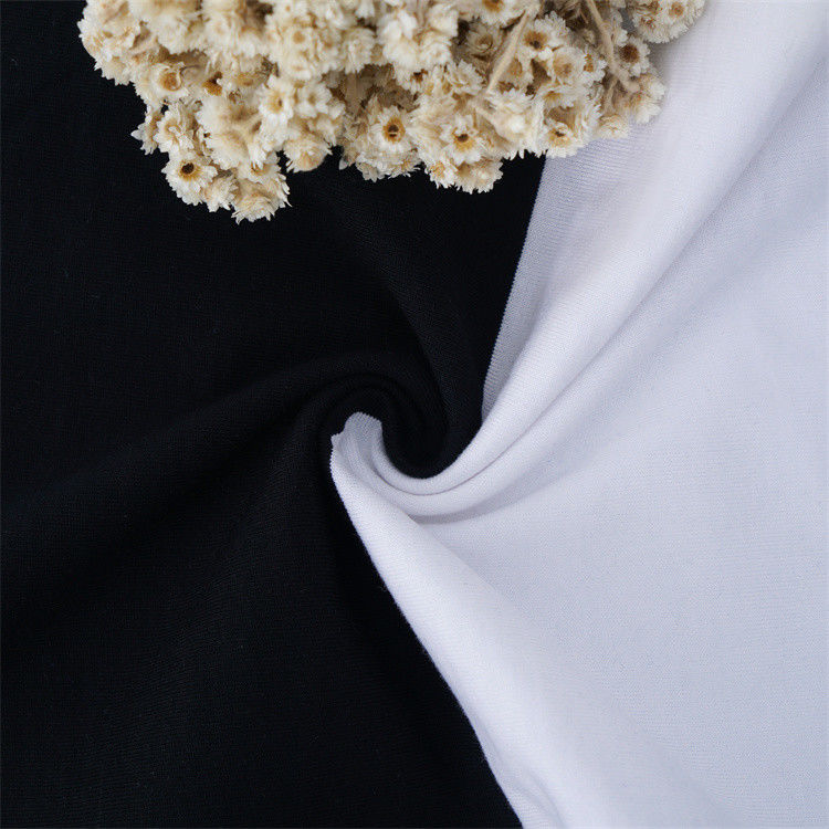 Tejido de punto a rayas para camisetas de doble color, natural y respetuoso con el medio ambiente
