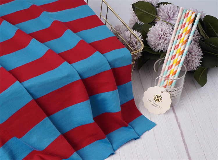 Tejido de punto natural de rayas resistente al desgaste y saludable y transpirable para camisa de polo