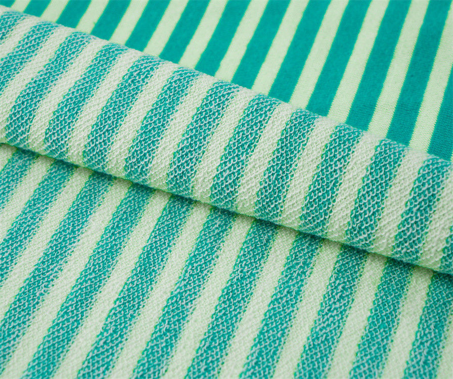 Tejido de material natural, saludable y elegante, transpirable y amigable para la piel, de rayas, para camiseta