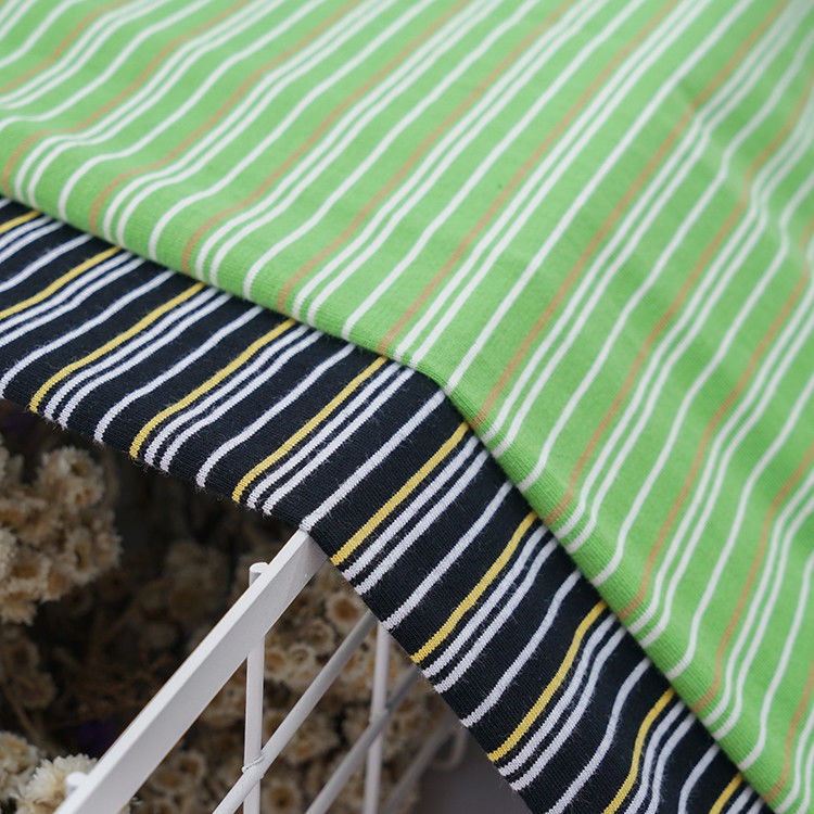 Resistencia al desgaste y Salud y tranquilidad Tejido de material rayado para camiseta