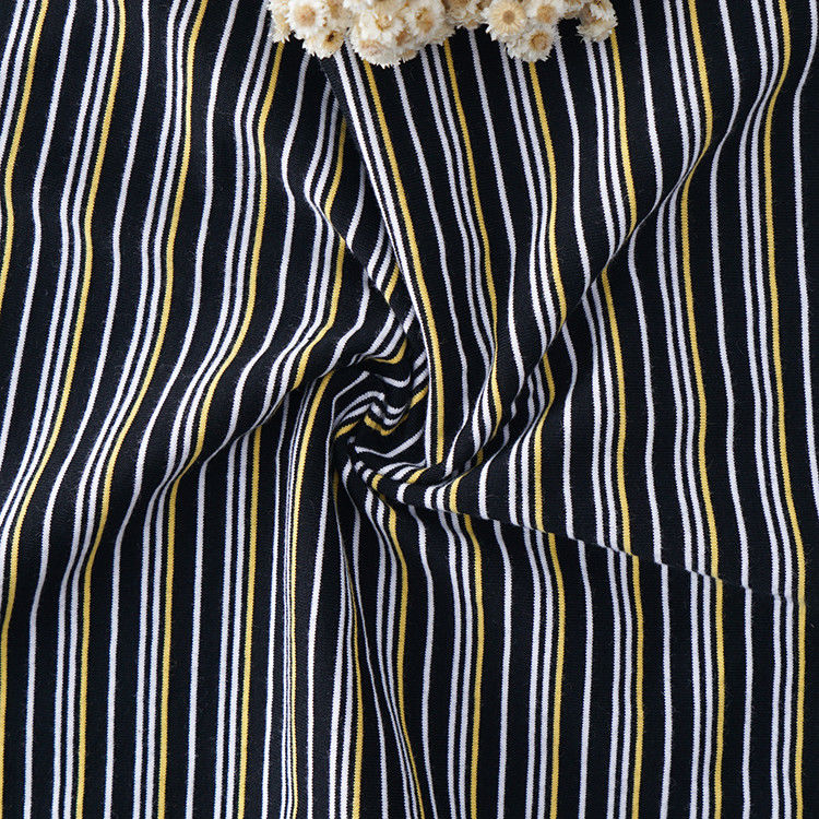 Resistencia al desgaste y Salud y tranquilidad Tejido de material rayado para camiseta