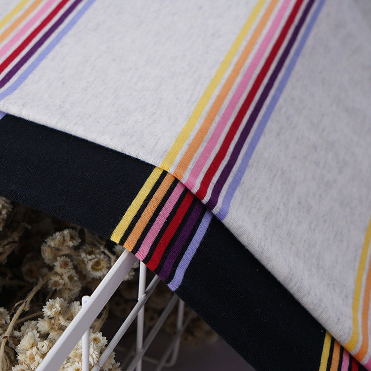 Tela de punto a rayas para camisa de polo