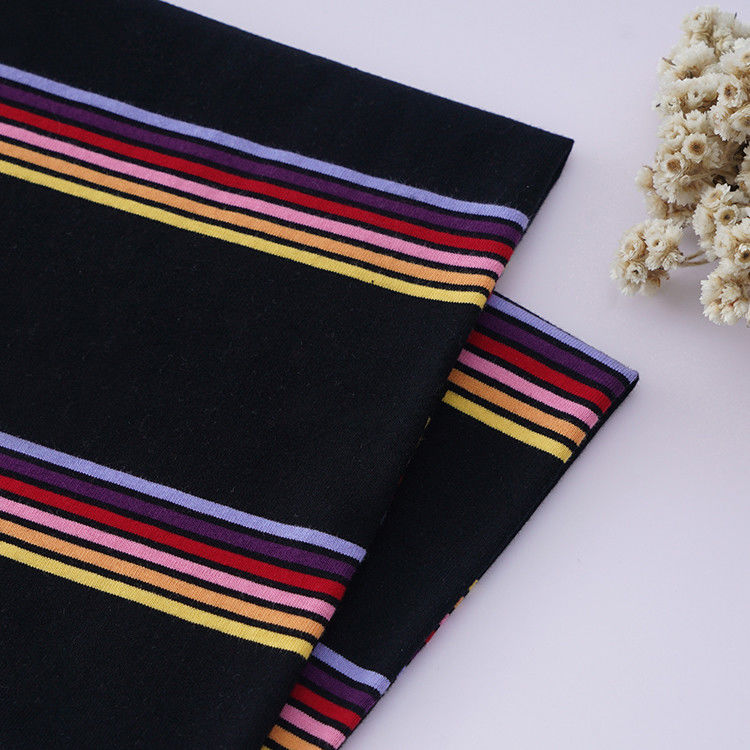Tela de punto a rayas para camisa de polo