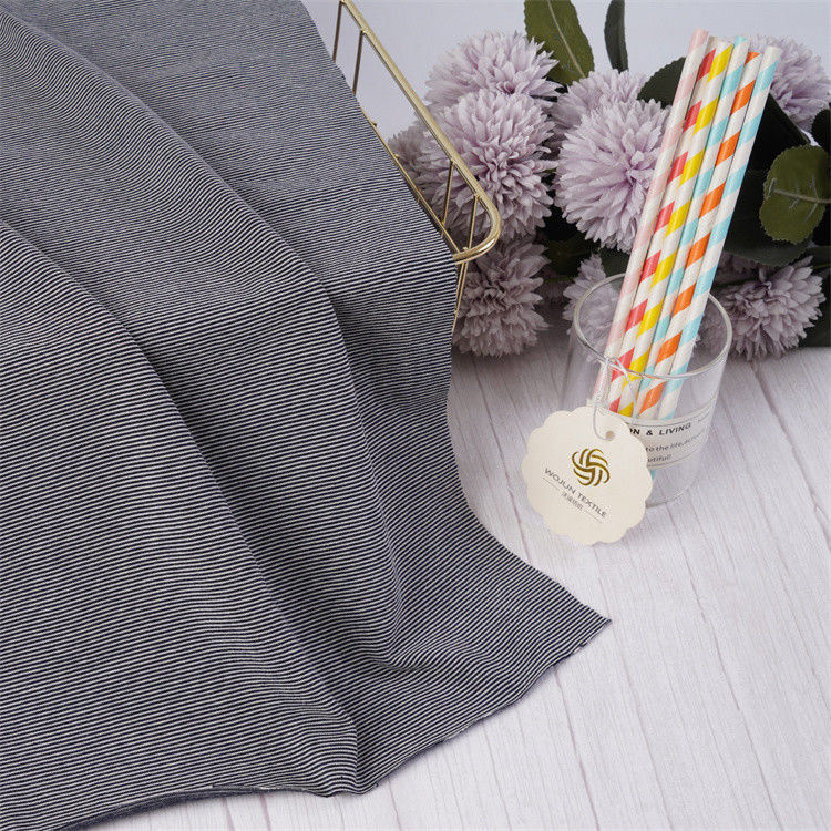 Tejido de punto a rayas resistente al desgaste y absorbente del sudor y transpirable para uso informal