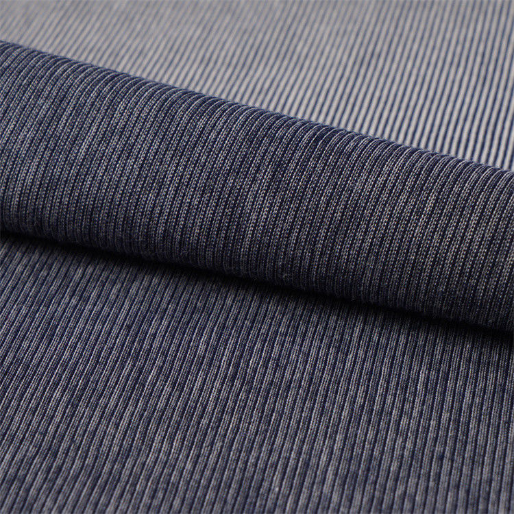 Tejido de punto a rayas resistente al desgaste y absorbente del sudor y transpirable para uso informal