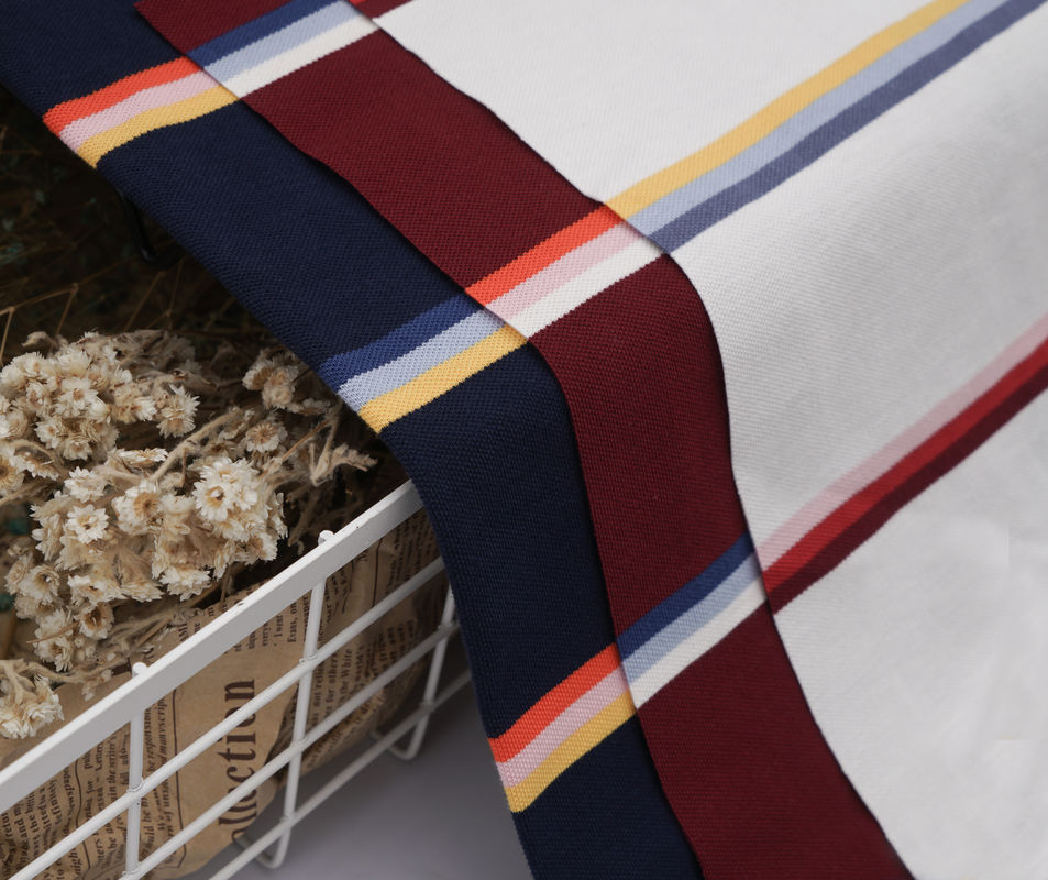 Tejido de punto a rayas saludable, cómodo y natural para la piel, para camiseta