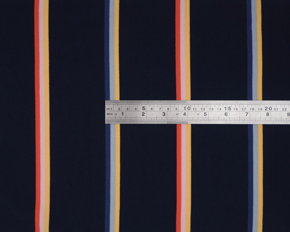 Tejido de punto a rayas saludable, cómodo y natural para la piel, para camiseta