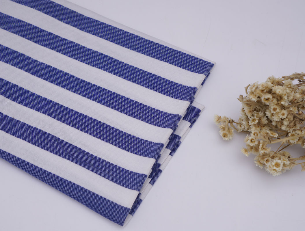 Tejido de punto a rayas saludable y resistente al desgaste y secado rápido para camisa de polo